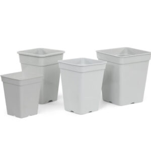 Maceta cuadrada blanca 15 x 15 x 20 cm 3 l (35 uds)