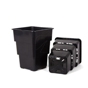 Maceta air max negra 20 x 20 x 27 cm 7 l (1 ud)