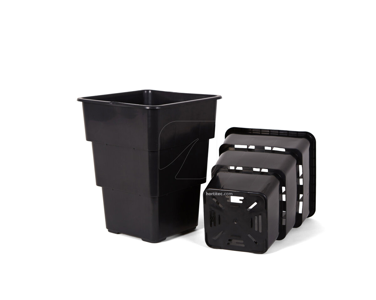 Maceta air max negra 20 x 20 x 27 cm 7 l (1 ud)