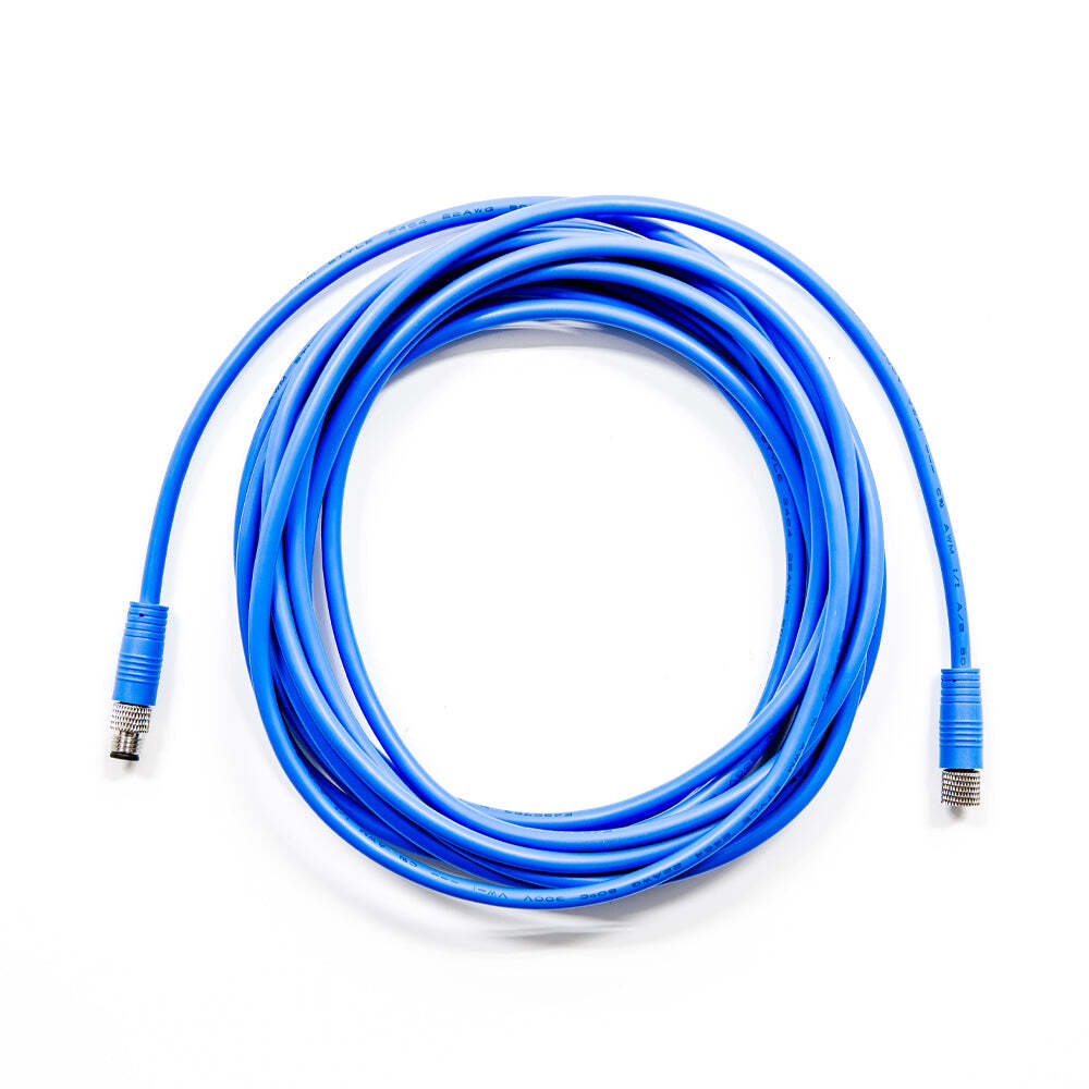 M8 4pin male to 4pin female duble end cable 5m 24awg pvc ral5015 blue