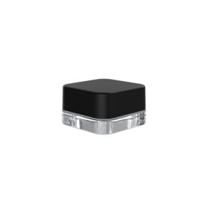 Bote de cristal cuadrado negro 5 ml poppins lab